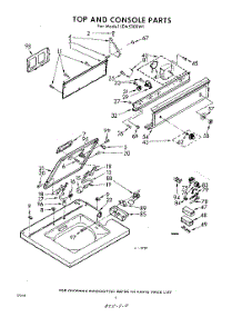 04 - Top And Console parts for Whirlpool Washer LDA5300W1 / from AppliancePartsPros.com