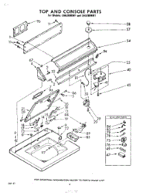 06 - Top And Console parts for Whirlpool Washer LHA3805W1 / from AppliancePartsPros.com