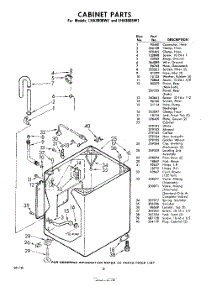 08 - Cabinet parts for Whirlpool Washer LHA3805W1 / from AppliancePartsPros.com
