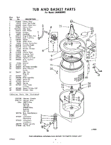 04 - Tub And Basket , Lit / Optional parts for Whirlpool Washer LHA4000W0 / from AppliancePartsPros.com