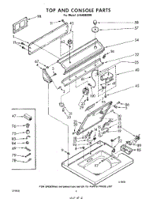 06 - Top And Console parts for Whirlpool Washer LHA4000W0 / from AppliancePartsPros.com