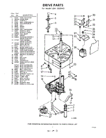 03 - Drive parts for Whirlpool Washer LDA5300W3 / from AppliancePartsPros.com