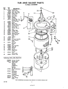 04 - Tub And Basket , Lit / Optional parts for Whirlpool Washer LHA4000W1 / from AppliancePartsPros.com