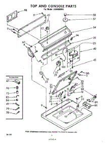 06 - Top And Console parts for Whirlpool Washer LHA4000W1 / from AppliancePartsPros.com