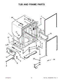 05 - Tub And Frame Parts parts for Kitchenaid Dishwasher KDFE454CSS0 / from AppliancePartsPros.com