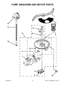 06 - Pump, Washarm And Motor Parts parts for Kitchenaid Dishwasher KDFE454CSS0 / from AppliancePartsPros.com