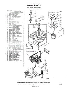 03 - Drive parts for Whirlpool Washer LDA5380W0 / from AppliancePartsPros.com