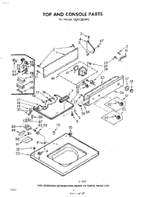 04 - Top And Console parts for Whirlpool Washer LDA5380W0 / from AppliancePartsPros.com