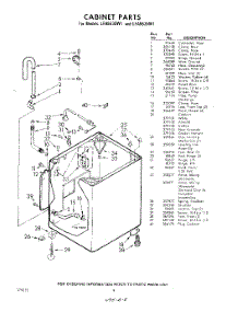 08 - Cabinet parts for Whirlpool Washer LFA5535W1 / from AppliancePartsPros.com
