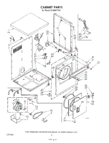 02 - Section parts for Whirlpool Dryer LE4900XTF0 / from AppliancePartsPros.com