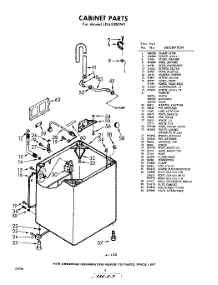 02 - Cabinet parts for Whirlpool Washer LDA5380W1 / from AppliancePartsPros.com