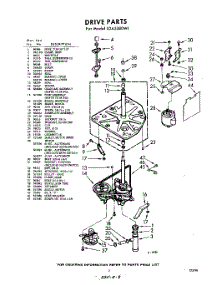 03 - Drive parts for Whirlpool Washer LDA5380W1 / from AppliancePartsPros.com