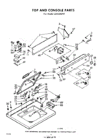 04 - Top And Console parts for Whirlpool Washer LDA5380W1 / from AppliancePartsPros.com
