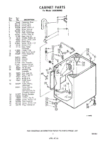 03 - Cabinet parts for Whirlpool Washer LHA5300W0 / from AppliancePartsPros.com