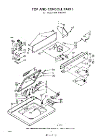 04 - Top And Console parts for Whirlpool Washer LDA5380W2 / from AppliancePartsPros.com