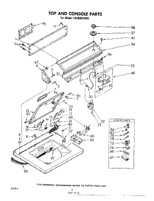06 - Top And Console parts for Whirlpool Washer LA3800XKW0 / from AppliancePartsPros.com