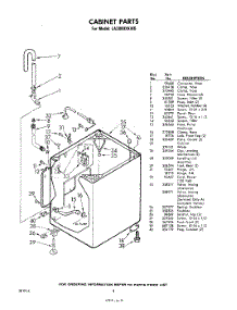 08 - Cabinet parts for Whirlpool Washer LA3800XKW0 / from AppliancePartsPros.com