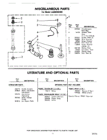 11 - Miscellaneous , Lit / Optional parts for Whirlpool Washer LA3800XKW0 / from AppliancePartsPros.com
