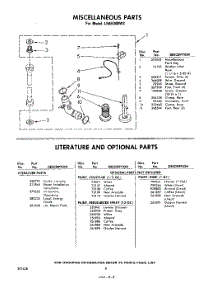08 - Miscellaneous , Literature And Optional parts for Whirlpool Washer LHA5300W2 / from AppliancePartsPros.com