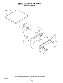 04 - Top And Console parts for Whirlpool Dryer LG4931XTF0 / from AppliancePartsPros.com