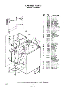 08 - Cabinet parts for Whirlpool Washer LHA5380W0 / from AppliancePartsPros.com