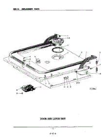 11 - Door And Latch parts for Kitchenaid Dishwasher KDI16 / from AppliancePartsPros.com