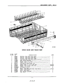 18 - Upper Rack And Track parts for Kitchenaid Dishwasher KDI16 / from AppliancePartsPros.com