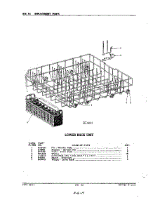 19 - Lower Rack parts for Kitchenaid Dishwasher KDI16 / from AppliancePartsPros.com