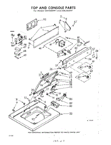 04 - Top And Console parts for Whirlpool Washer LDA5500W1 / from AppliancePartsPros.com