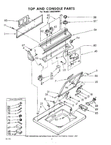 04 - Top And Console parts for Whirlpool Washer LHA5380W1 / from AppliancePartsPros.com