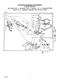 05 - 4319410 Burner Assembly parts for Whirlpool Dryer LG4931XTN1 / from AppliancePartsPros.com