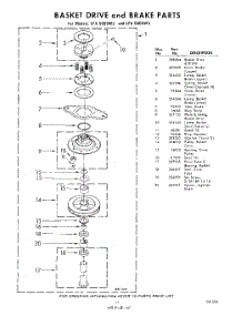 11 - Basket Drive And Brake parts for Whirlpool Washer LFA5600W3 / from AppliancePartsPros.com