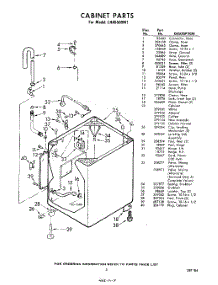 03 - Cabinet parts for Whirlpool Washer LHA5500W1 / from AppliancePartsPros.com