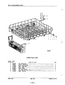 16 - Lower Rack parts for Kitchenaid Dishwasher KDI17A / from AppliancePartsPros.com