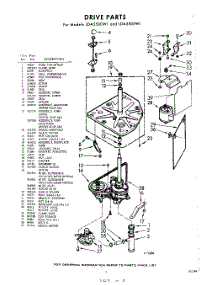 03 - Drive parts for Whirlpool Washer LDA5505W1 / from AppliancePartsPros.com