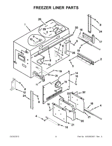 04 - Freezer Liner Parts parts for Kitchenaid Refrigerator KBFC42FTS07 / from AppliancePartsPros.com