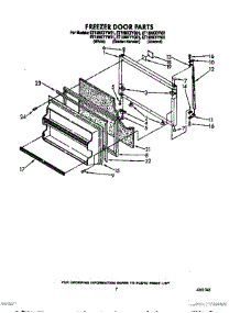 06 - Freezer Door parts for Whirlpool Refrigerator ET18NKXYN01 / from AppliancePartsPros.com
