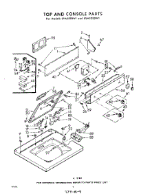 04 - Top And Console parts for Whirlpool Washer LDA5520W1 / from AppliancePartsPros.com