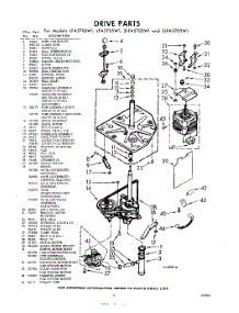 04 - Drive parts for Whirlpool Washer LFA5700W1 / from AppliancePartsPros.com