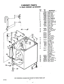 08 - Cabinet parts for Whirlpool Washer LHA5535W1 / from AppliancePartsPros.com