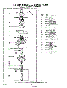 10 - Basket Drive And Brake parts for Whirlpool Washer LHA5535W1 / from AppliancePartsPros.com