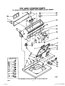 04 - Top And Console parts for Whirlpool Washer LFA5700W4 / from AppliancePartsPros.com