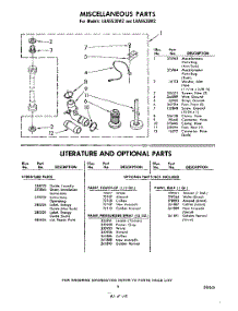 09 - Miscellaneous , Literature And Optional parts for Whirlpool Washer LHA5535W2 / from AppliancePartsPros.com