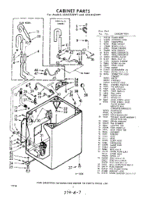 02 - Cabinet parts for Whirlpool Washer LDA5525W1 / from AppliancePartsPros.com
