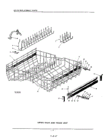 19 - Upper Rack And Track parts for Kitchenaid Dishwasher KDI58 / from AppliancePartsPros.com