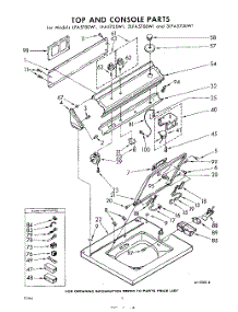 05 - Top And Console parts for Whirlpool Washer LFA5705W1 / from AppliancePartsPros.com
