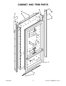 02 - Cabinet And Trim Parts parts for Kitchenaid Refrigerator KBFO42FTX07 / from AppliancePartsPros.com