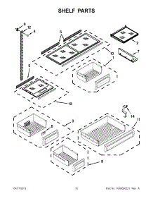 05 - Shelf Parts parts for Kitchenaid Refrigerator KBFO42FTX07 / from AppliancePartsPros.com