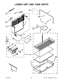 10 - Lower Unit And Tube Parts parts for Kitchenaid Refrigerator KBFO42FTX07 / from AppliancePartsPros.com