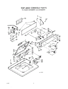 04 - Top And Console parts for Whirlpool Washer LDA5600W1 / from AppliancePartsPros.com